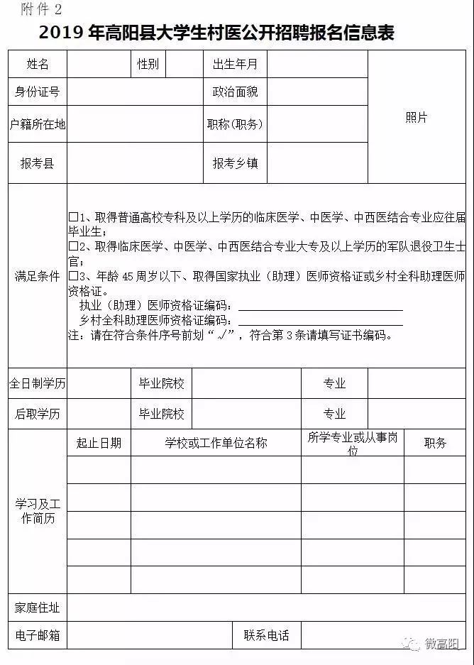 高阳县最新招聘信息汇总